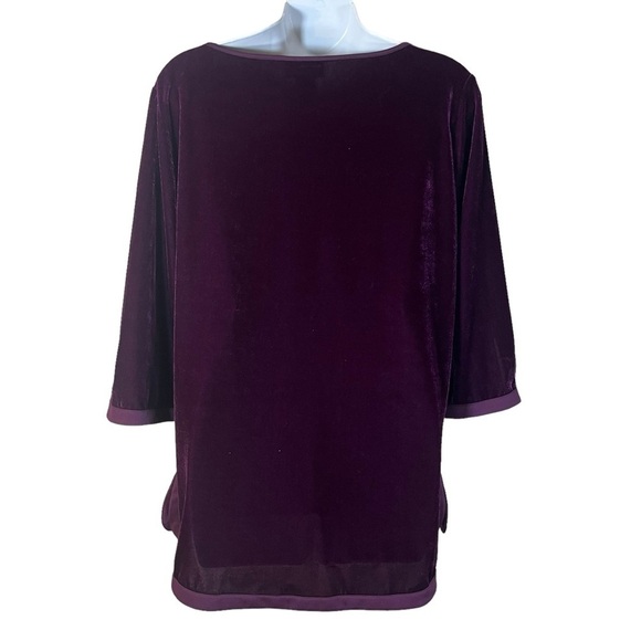 Soft Surroundings Velvet 3/4 sleeve Weekender Tunic Size MP - Picture 10 of 13